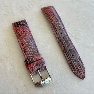 Michele 18 watch band pink and purple lizard